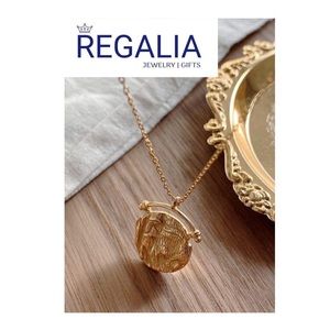 ✨18k Gold Vermeil 925 Italian St Silver Necklace w/Hammered Abstract Art Pendant